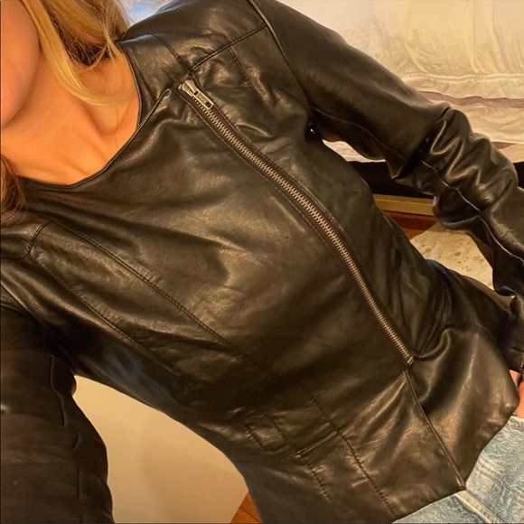 French Connection Leather Jacket - Picture 3 of 4